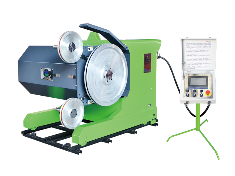 rail type wire saw machine for stone quarrying